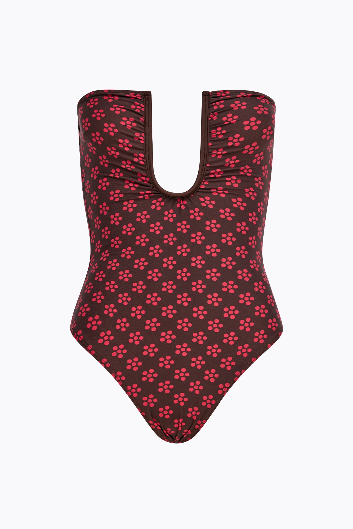 Peggy One Piece | Mocha Scarlet Daisy