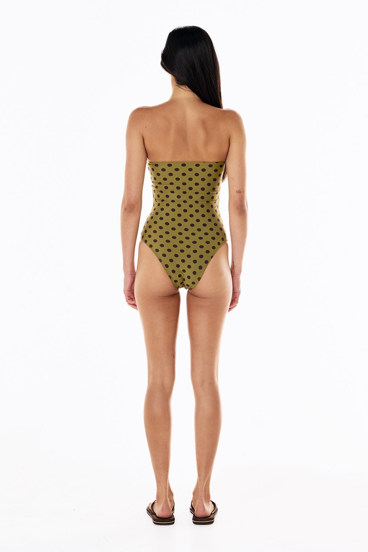 Peggy One Piece | Moss Mocha Polka