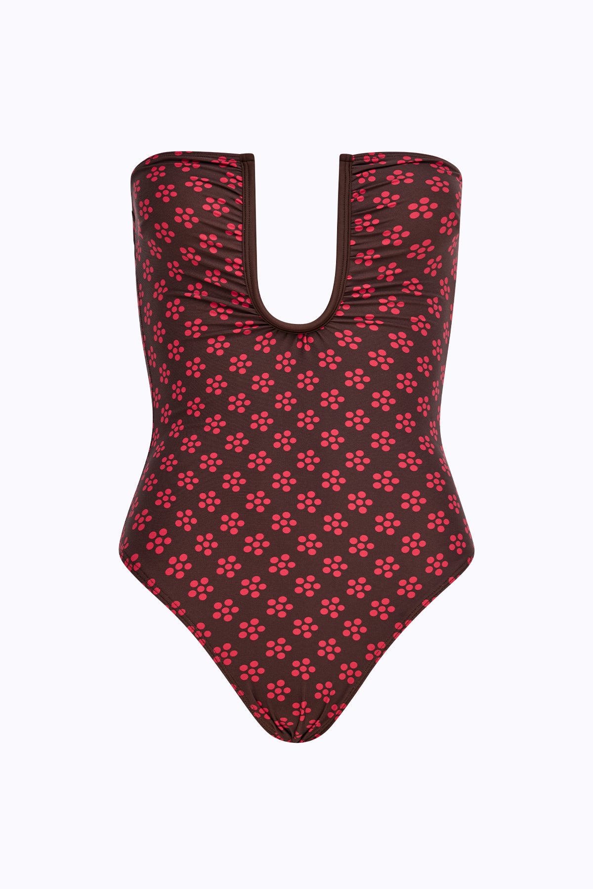 Peggy One Piece | Mocha Scarlet Daisy
