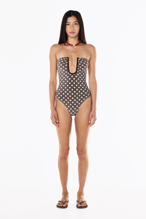 Peggy Lurex One Piece | Moss Bloom main image 1