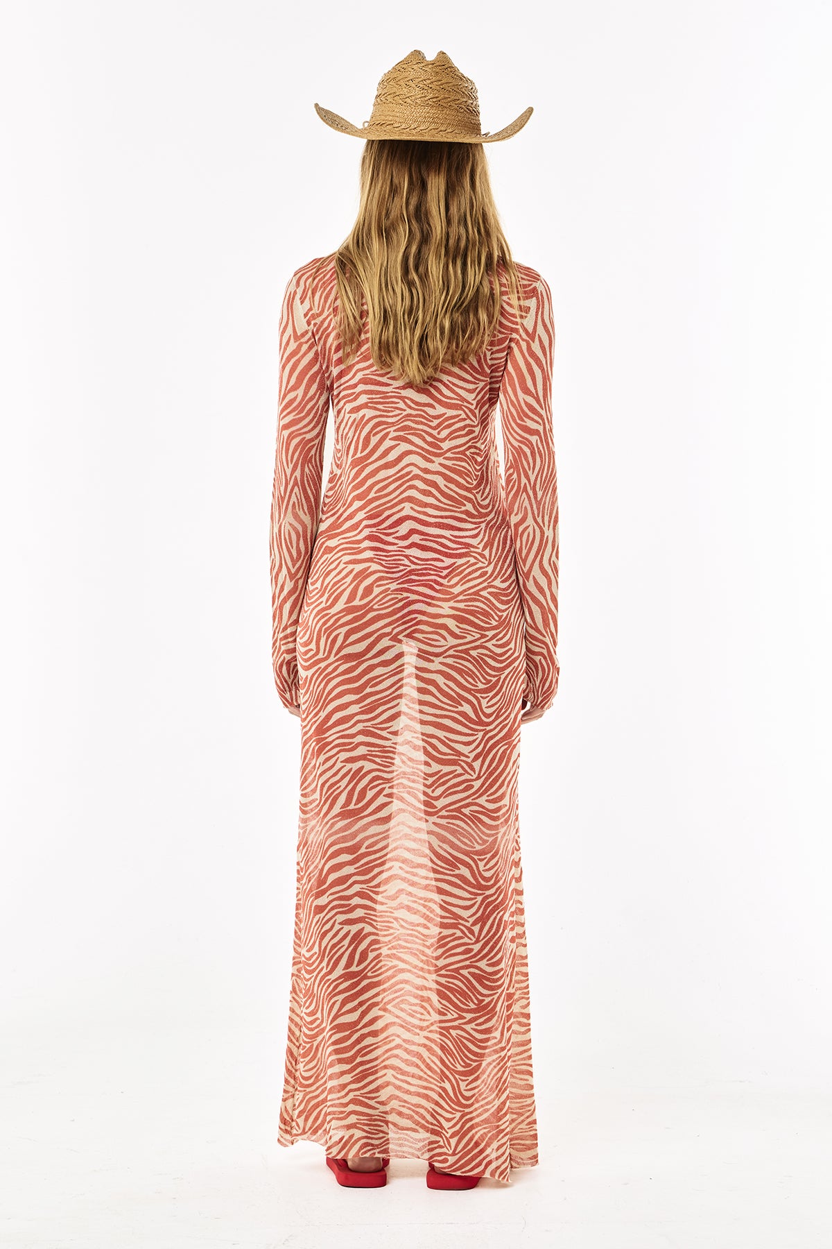 Sheer Lurex Dress | Scarlet Zebra