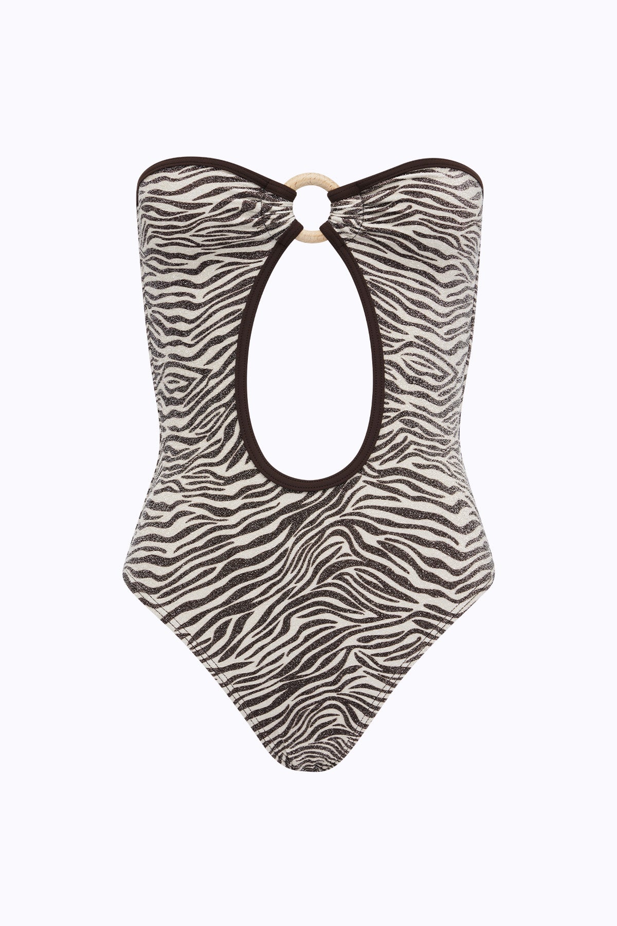 Stella Lurex One Piece | Mocha Zebra