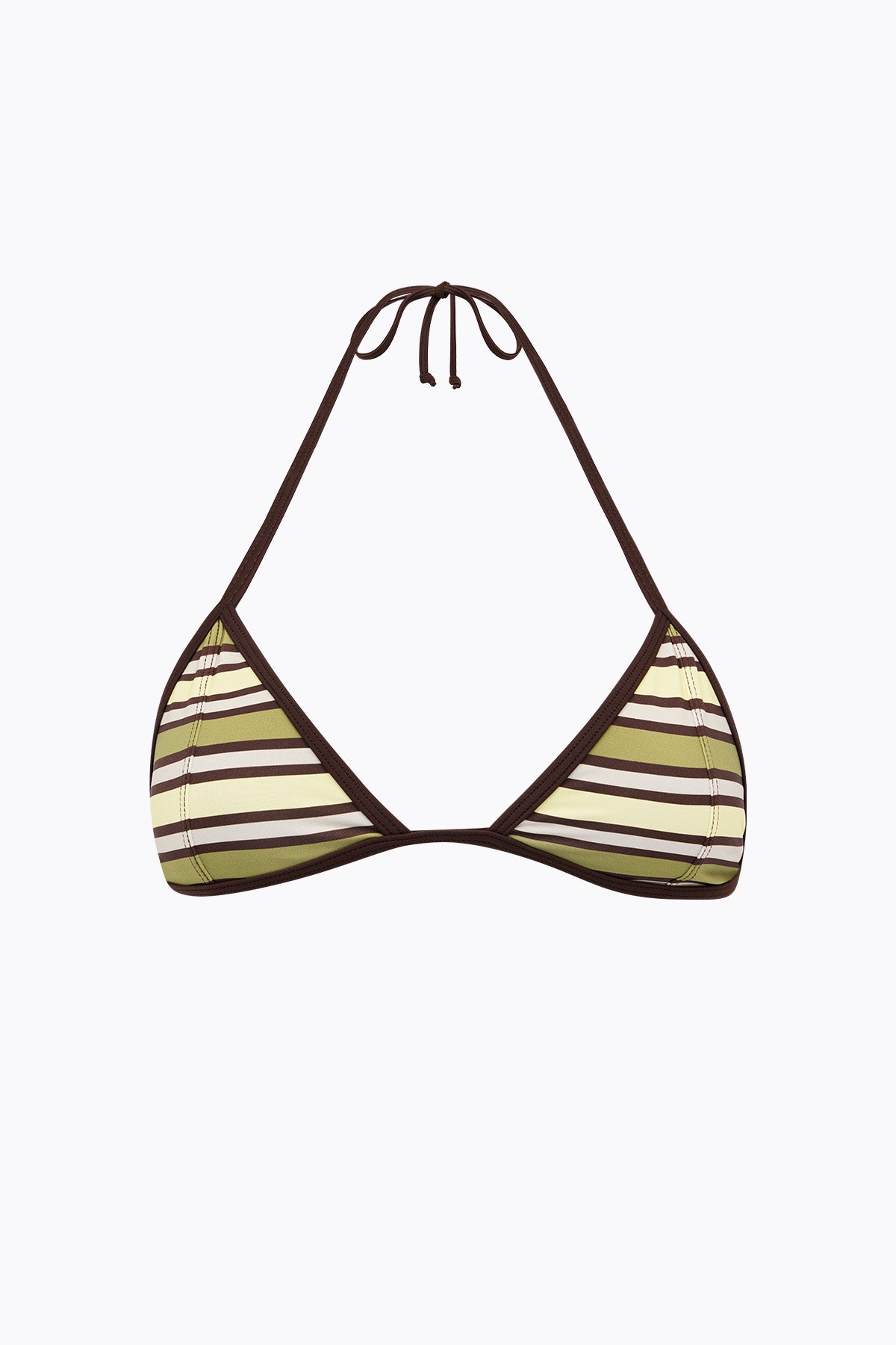 Twiggy Halter Top | Mocha Moss Stripe