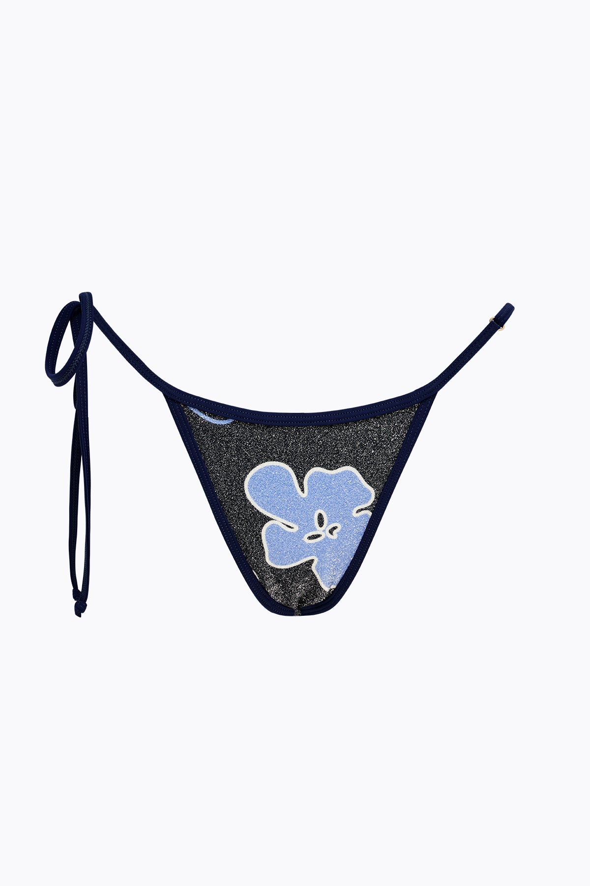 Twiggy Lurex Tie Brief | Navy Floral