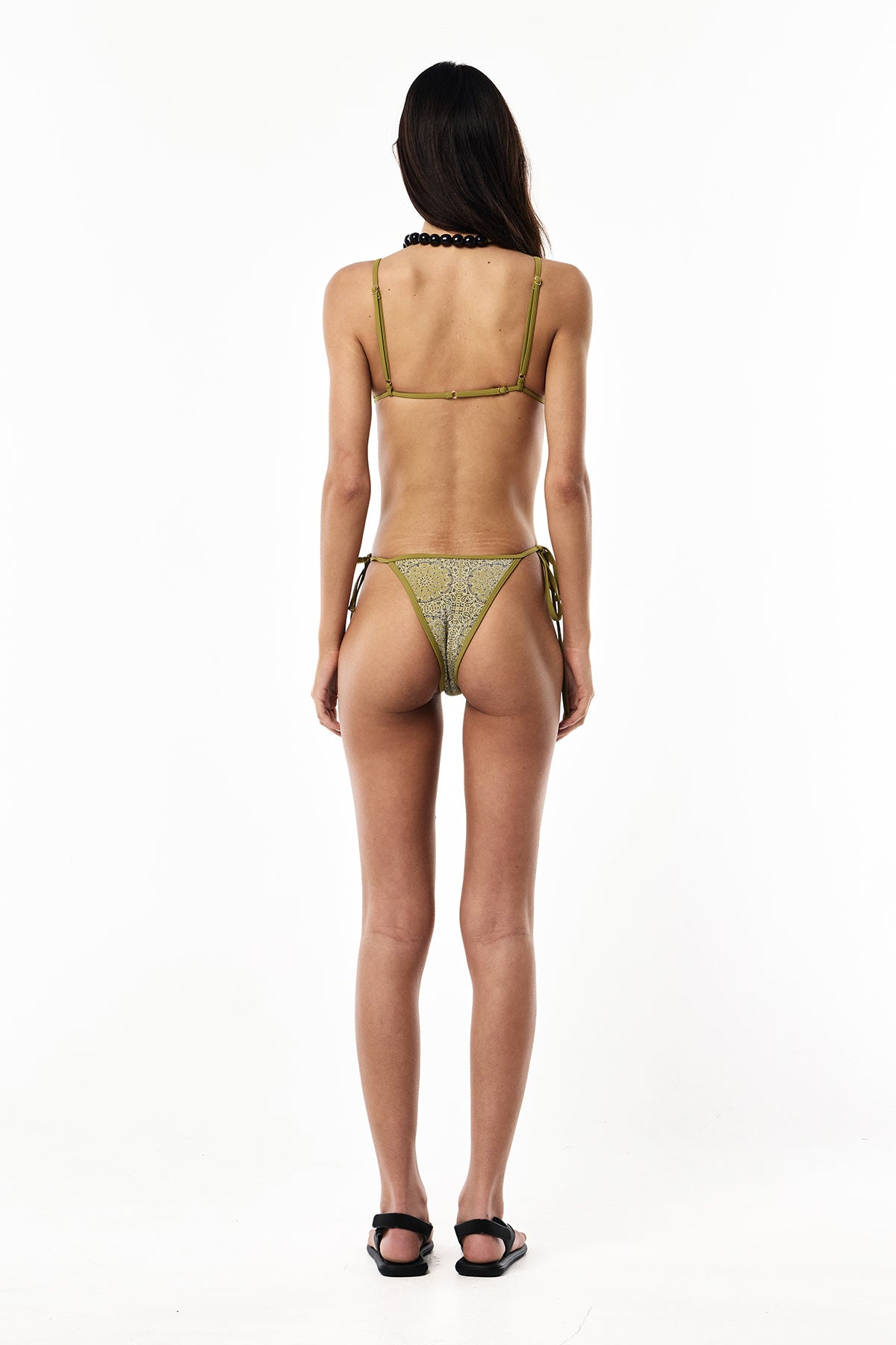 Twiggy Lurex Tri Top | Sage Paisley