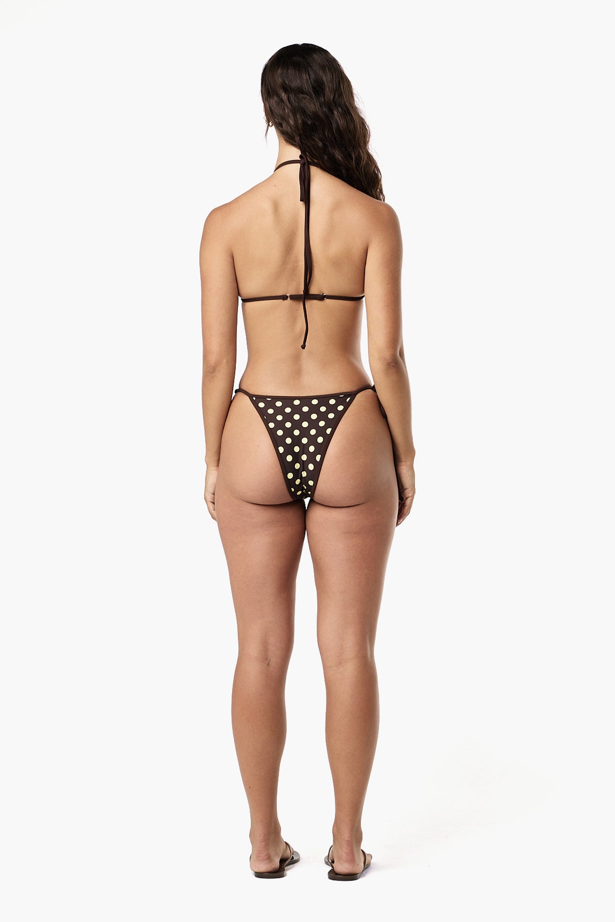 Twiggy Tie Brief | Mocha Lemonade Polka